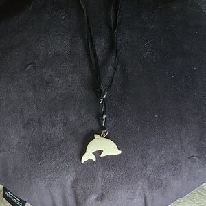 Stone Dolphin Pendant Necklace